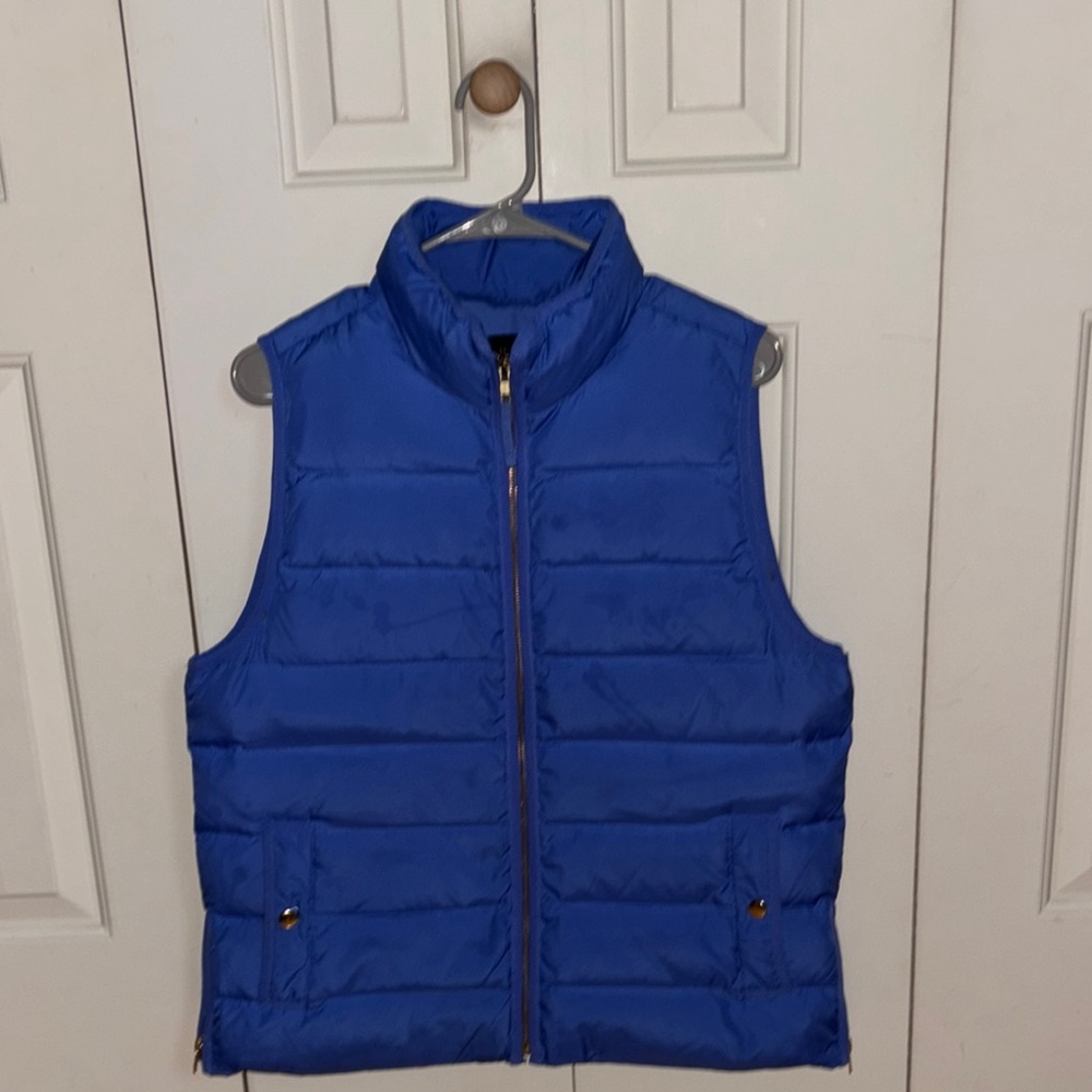 Blue Puffer Vest (great condition)
